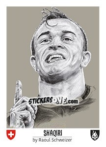 Sticker Shaqiri - Euro 2016 n. 65 - Tschuttiheftli