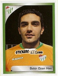 Sticker Bekir Ozan Has - Turkcell Süper Lig 2008-2009 n. 80 - Panini