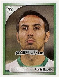 Cromo Fatih Egedik - Turkcell Süper Lig 2008-2009 - Panini