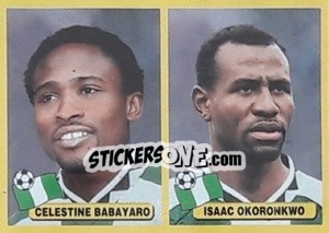 Sticker Celestine Babayaro / Isaac Okoronkwo - Mundial Korea Japòn 2002 - Navarrete