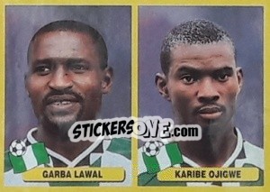 Sticker Garba Lawal / Karibe Ojigwe - Mundial Korea Japòn 2002 - Navarrete