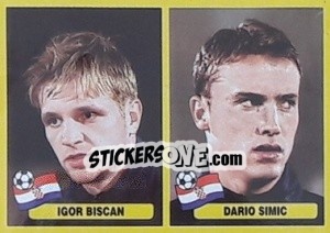 Sticker Igor Biscan / Dario Simic - Mundial Korea Japòn 2002 - Navarrete