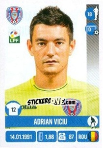 Figurina Adrian Viciu - Liga 1 Romania 2016-2017 n. 49 - Panini