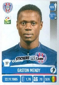 Sticker Gaston Mendy - Liga 1 Romania 2016-2017 - Panini