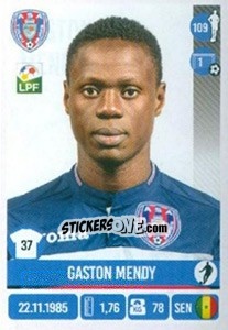 Figurina Gaston Mendy - Liga 1 Romania 2016-2017 n. 55 - Panini