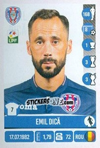 Figurina Emil Dică - Liga 1 Romania 2016-2017 n. 56 - Panini