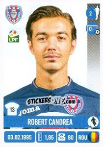 Sticker Robert Candrea - Liga 1 Romania 2016-2017 - Panini