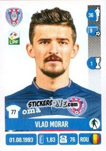 Sticker Vlad Morar - Liga 1 Romania 2016-2017 - Panini