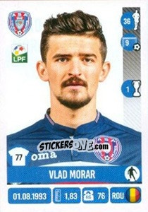 Cromo Vlad Morar - Liga 1 Romania 2016-2017 - Panini