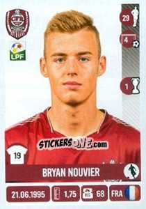 Cromo Bryan Nouvier - Liga 1 Romania 2016-2017 - Panini