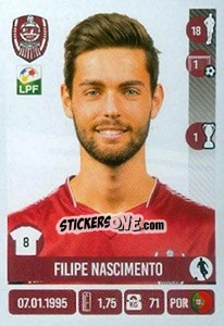 Figurina Filipe Nascimento - Liga 1 Romania 2016-2017 - Panini