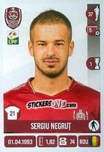 Sticker Sergiu Negruţ - Liga 1 Romania 2016-2017 - Panini