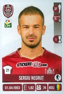 Figurina Sergiu Negruţ - Liga 1 Romania 2016-2017 - Panini