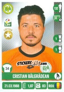 Sticker Cristian Bălgrădean - Liga 1 Romania 2016-2017 - Panini