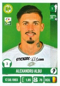 Cromo Alexandru Albu - Liga 1 Romania 2016-2017 - Panini