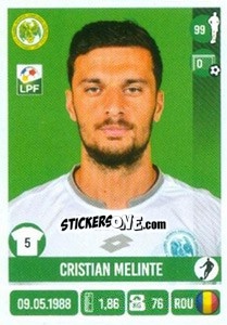 Sticker Cristian Melinte - Liga 1 Romania 2016-2017 - Panini