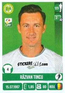 Sticker Răzvan Tincu - Liga 1 Romania 2016-2017 - Panini
