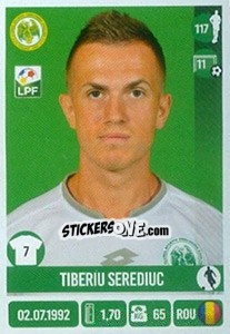 Sticker Tiberiu Serediuc - Liga 1 Romania 2016-2017 - Panini