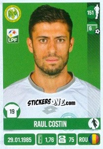 Figurina Raul Costin - Liga 1 Romania 2016-2017 n. 103 - Panini