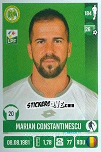 Sticker Marian Constantinescu - Liga 1 Romania 2016-2017 - Panini