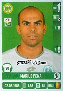 Sticker Marius Pena - Liga 1 Romania 2016-2017 n. 109 - Panini