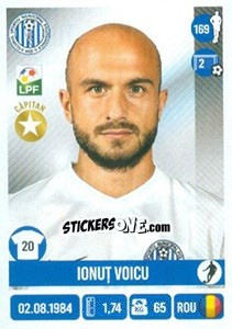 Cromo Ionuţ Voicu - Liga 1 Romania 2016-2017 - Panini