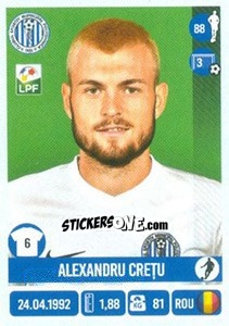 Cromo Alexandru Creţu - Liga 1 Romania 2016-2017 - Panini