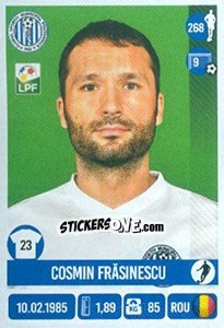 Figurina Cosmin Frăsinescu - Liga 1 Romania 2016-2017 n. 115 - Panini