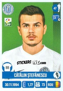 Figurina Cătălin Stefănescu - Liga 1 Romania 2016-2017 - Panini