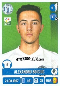 Cromo Alexandru Boiciuc - Liga 1 Romania 2016-2017 - Panini