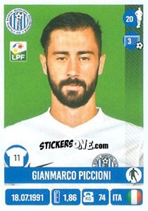 Figurina Gianmarco Piccioni - Liga 1 Romania 2016-2017 n. 129 - Panini