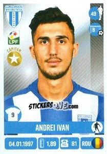 Sticker Andrei Ivan - Liga 1 Romania 2016-2017 - Panini