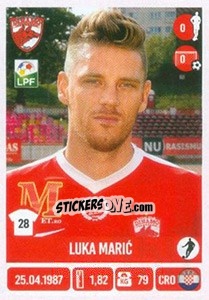 Sticker Luka Maric - Liga 1 Romania 2016-2017 - Panini