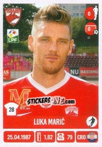 Sticker Luka Maric - Liga 1 Romania 2016-2017 n. 155 - Panini