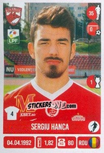 Cromo Sergiu Hanca - Liga 1 Romania 2016-2017 - Panini