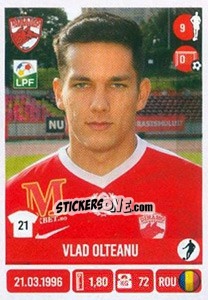 Sticker Vlad Olteanu - Liga 1 Romania 2016-2017 - Panini