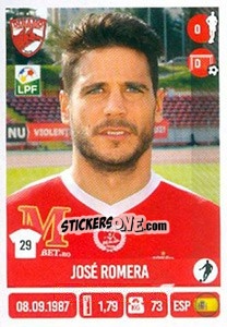 Figurina José Romera - Liga 1 Romania 2016-2017 n. 161 - Panini
