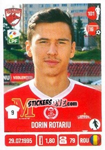 Figurina Dorin Rotariu - Liga 1 Romania 2016-2017 n. 165 - Panini