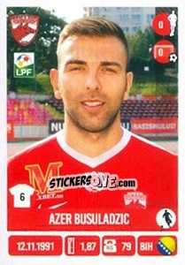 Sticker Azer Busuladzic - Liga 1 Romania 2016-2017 - Panini