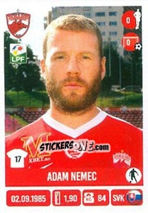 Cromo Adam Nemec - Liga 1 Romania 2016-2017 - Panini