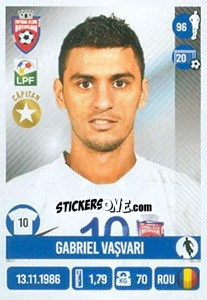 Sticker Gabriel Vaşvari - Liga 1 Romania 2016-2017 - Panini