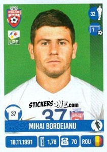 Figurina Mihai Bordeianu - Liga 1 Romania 2016-2017 n. 183 - Panini