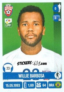 Figurina Willie Barbosa - Liga 1 Romania 2016-2017 - Panini