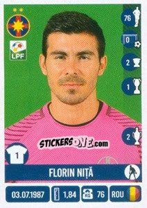 Sticker Florin Niţă - Liga 1 Romania 2016-2017 - Panini