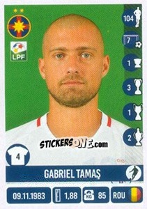 Sticker Gabriel Tamaş - Liga 1 Romania 2016-2017 n. 197 - Panini