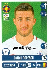 Sticker Ovidiu Popescu - Liga 1 Romania 2016-2017 - Panini