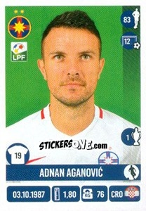Figurina Adnan Aganovic - Liga 1 Romania 2016-2017 n. 205 - Panini