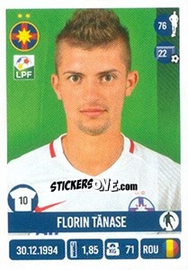 Figurina Florin Tănase - Liga 1 Romania 2016-2017 - Panini