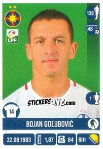 Cromo Bojan Golubovic - Liga 1 Romania 2016-2017 - Panini