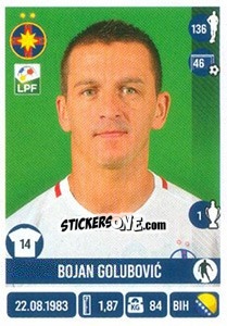 Sticker Bojan Golubovic - Liga 1 Romania 2016-2017 n. 213 - Panini